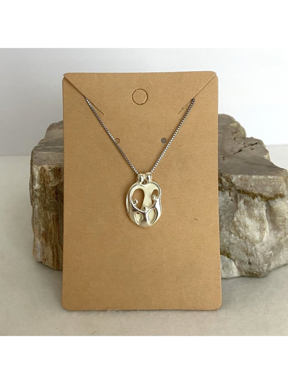 Relios Carolyn Pollack Sterling Silver 925 Family Of Five Pendant Necklace 18"